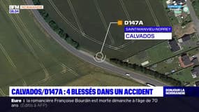 Calvados: 4 blessés dont deux graves dans une collision entre deux véhicules