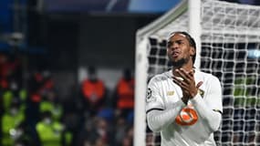 Le milieu Portuguais de Lille Renato Sanchez après avoir raté une occasion contre Chelsea en 8e de finale aller, le 22 février 2022