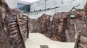 Une tranchée reconstituée au musée de la Grande Guerre de Meaux.