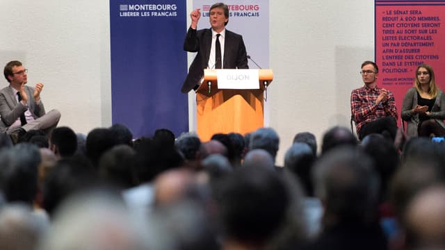 Arnaud Montebourg en meeting à Dijon, le 7 décembre 2016.