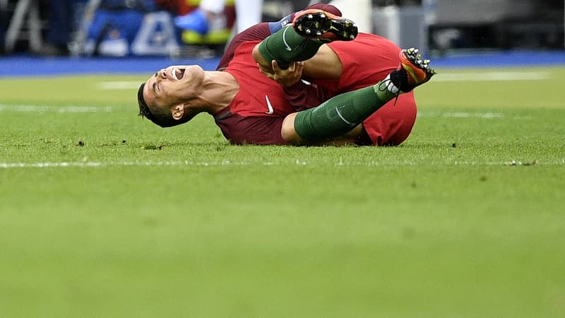 Cristiano Ronaldo, blessé lors de la finale de l'Euro 2016