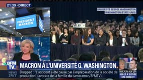 Visite d'État aux États-Unis: Macron à la rencontre des étudiants du George Washington University