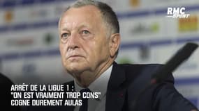 Arrêt de la Ligue 1: "On est vraiment trop cons" cogne durement Aulas
