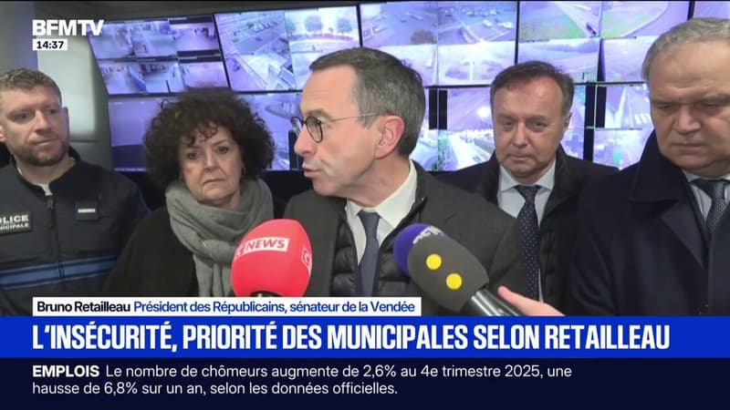 "La priorité pour les municipales, c'est la question de l'insécurité": Bruno Retailleau était dans les Yvelines en soutien aux policiers municipaux