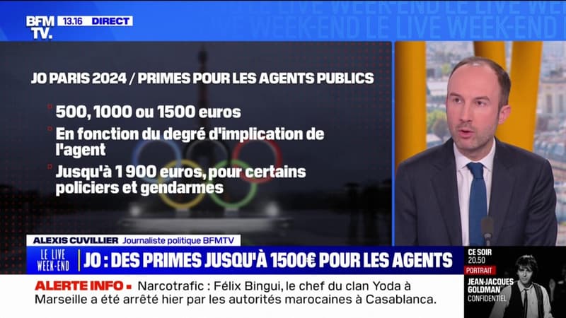 Paris 2024: Stanislas Guerini annonce des primes pouvant aller jusqu'à 1.500 euros pour les agents publics mobilisés