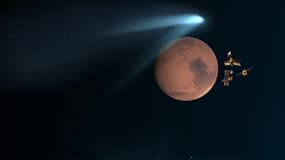 La comète Siding Spring a "frôlé" Mars au mois d'octobre.