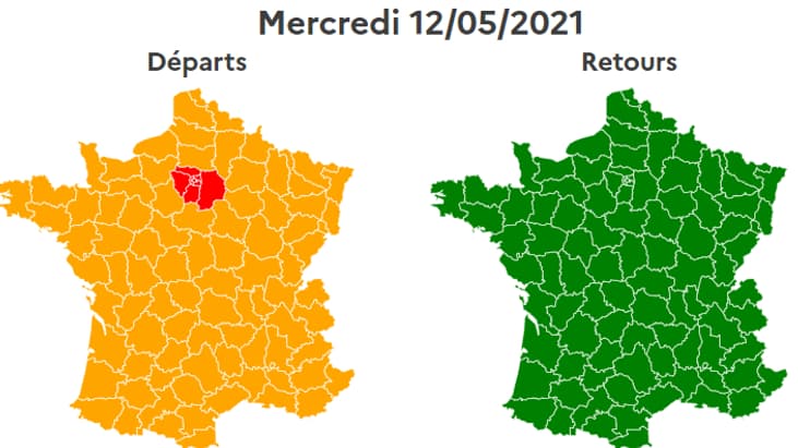 Le trafic est classé rouge mercredi 12 mai en Ile-de-France. Le trafic est classé rouge mercredi 12 mai en Ile-de-France.