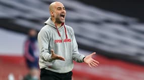 Pep Guardiola lors du match Arsenal-Manchester City le 21 février 2021