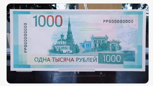 Capture d'écran du nouveau billet de banque russe qui fait polémique Capture d'écran du nouveau billet de banque russe qui fait polémique