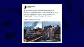 La tornade à provoqué de nombreux dégâts. 