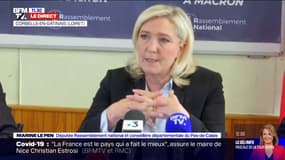 Législatives: Marine Le Pen appelle à "mettre des contre-pouvoirs" à Emmanuel Macron