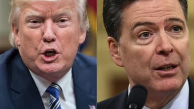 Le président américain Donald Trump et l'ancien patron du FBI James Comey.