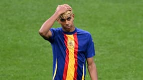 Lamine Yamal en marge de la finale de Ligue des nations avec l'Espagne, le 8 juin 2025