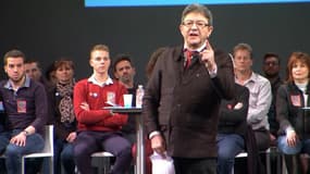 Jean-Luc Mélenchon lors de son meeting à Tourcoing, le 8 janvier 2017.