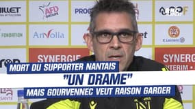 Mort du supporter nantais: "Personne ne mérite de perdre la vie en allant au stade" insiste Gourvennec