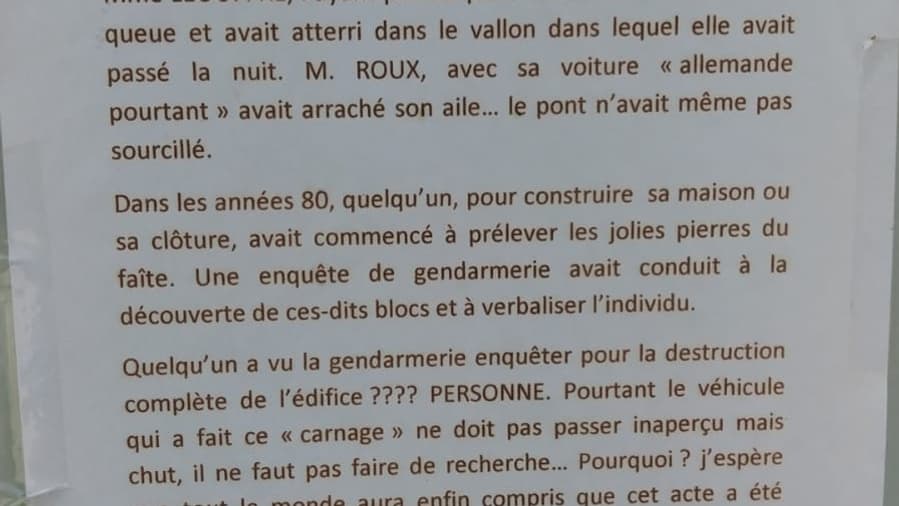 Un communiqué d'une habitante d'Urtis (Alpes-de-Haute-Provence), en juin 2024. Un communiqué d'une habitante d'Urtis (Alpes-de-Haute-Provence), en juin 2024.
