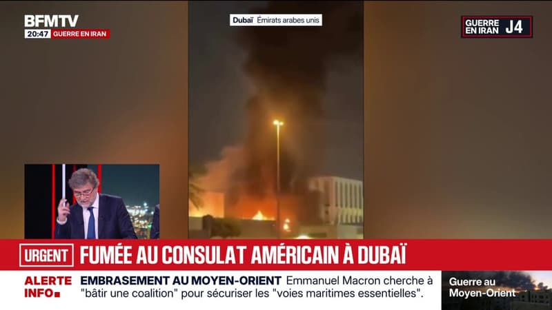Guerre au Moyen-Orient: le consulat américain à Dubaï en feu après avoir été frappé par une attaque de drone