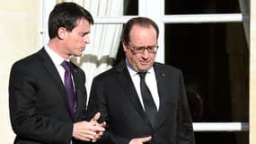 Le Premier ministre Manuel Valls et le président de la République François Hollande.