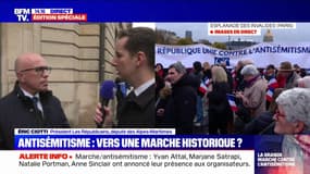 Pour Éric Ciotti, "la présence [des Insoumis] au Vel d'Hiv' ce matin, s'assimile à une sorte de profanation"