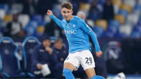 Jesper Lindstrom avec le SSC Napoli, le 19 décembre 2023