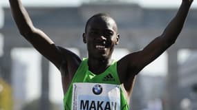 Patrick Makau lors de son record du monde en 2011.