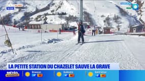 Hautes-Alpes: en l'absence de téléphérique à La Grave, la petite station du Chazelet sauve la saison