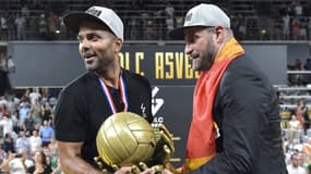 Tony Parker et Zvezdan Mitrovic, à Lyon le 25 juin 2019