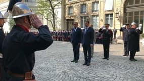 Christophe Castaner a décoré 15 pompiers intervenus rue de Trévise et rue Erlanger.