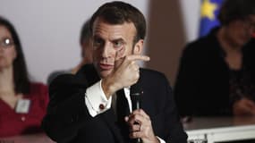 Emmanuel Macron à la Convention pour le climat, à Paris, vendredi 10 janvier 2020.