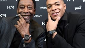 Pelé et Kylian Mbappé