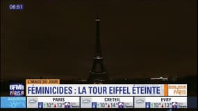 A minuit la Tour Eiffel s'est éteinte en hommage aux victimes de féminicides