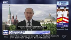 Vladimir Poutine : "Pour notre pays, c'est une immense joie et un grand honneur de recevoir la grande famille du football !"