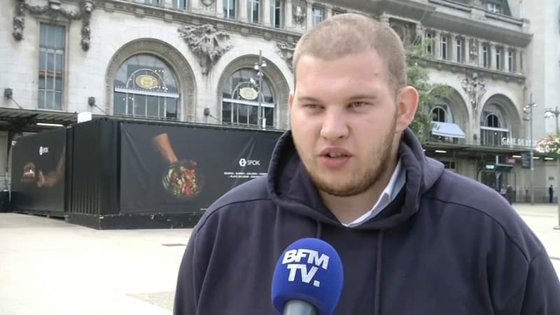 Jonathan, le jeune chômeur avec qui Emmanuel Macron a discuté samedi après-midi dans les jardins de l'Elysée.