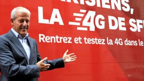 Franck Cadoret, le directeur exécutif Grand Pubic de SFR, lors de la présentation de leur offre 4G le 23 septembre.