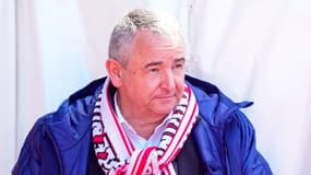 Denis Le Saint, président de Brest, lors du match de Ligue 1 contre Nice - le 16/04/2023