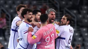 La joie de Luka Karabatic lors de France-Egypte au Mondial de hand, le 28 janvier 2025.