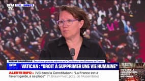 IVG dans la Constitution: "Il y a une forme de tristesse de promouvoir la mort plutôt que la vie", pour Sophie Daugérias (secrétaire générale adjointe de la Conférences des évêques de France)