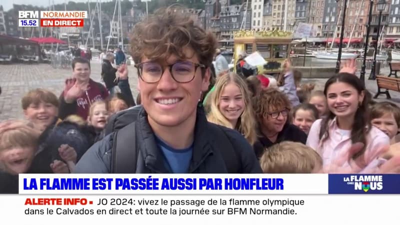 Les jeunes danseurs d'Honfleur étaient au rendez-vous pour le passage de la flamme