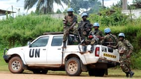Des militaires de la Monusco, le 23 octobre 2014 à Beni en République démocratique du Congo