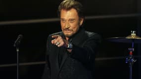 Johnny Hallyday, lors du Téléthon à Paris en 2014