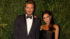 David et Victoria Beckham, lors de la cérémonie des Evening Standard Theatre Awards à Londres.