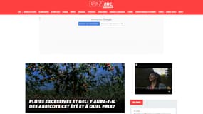 Capture d'écran de RMC Conso: l'annonce publicitaire est publiée par Google
