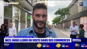 Nice: Hugo Lloris en visite dans le quartier Saint-Isidore