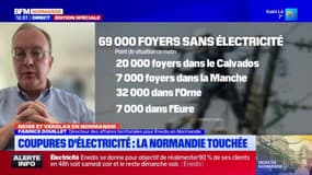 Neige: encore 69.000 foyers normands privés d'électricité ce vendredi matin