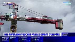 Nord: un père de famille installé en haut d'une grue à Halluin pour demander à voir ses filles