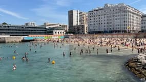 La plage des Catalans, dans le centre-ville de Marseille. 