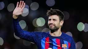 Gerard Piqué lors de ses adieux au Barça, novembre 2022
