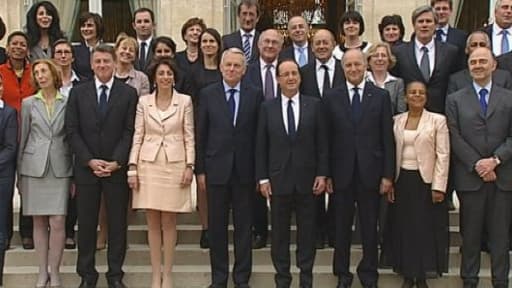 Le gouvernement autour de François Hollande