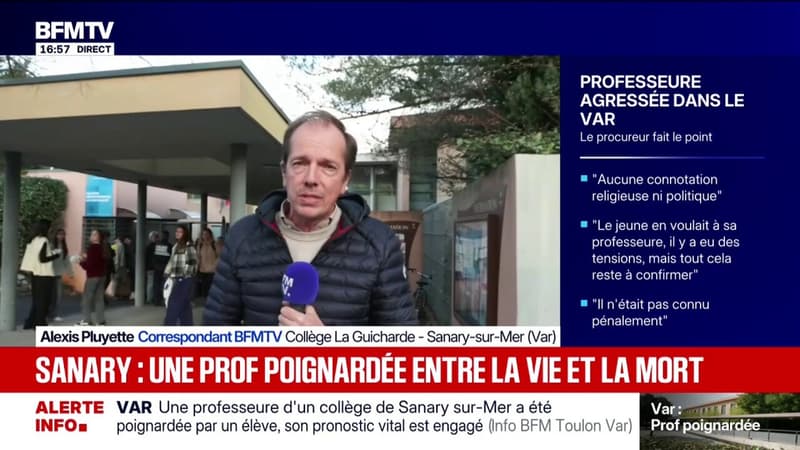 Agression au couteau dans un collège à Sanary-sur-Mer: le pronostic vital de la professeure toujours engagé