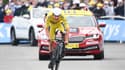 Mathieu van der Poel en jaune sur le Tour de France le 30 juin 2021